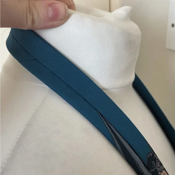 Rare Vintage Batman Design Mens Tie Teal Dark Knight 1992 - Picture 14 of 16